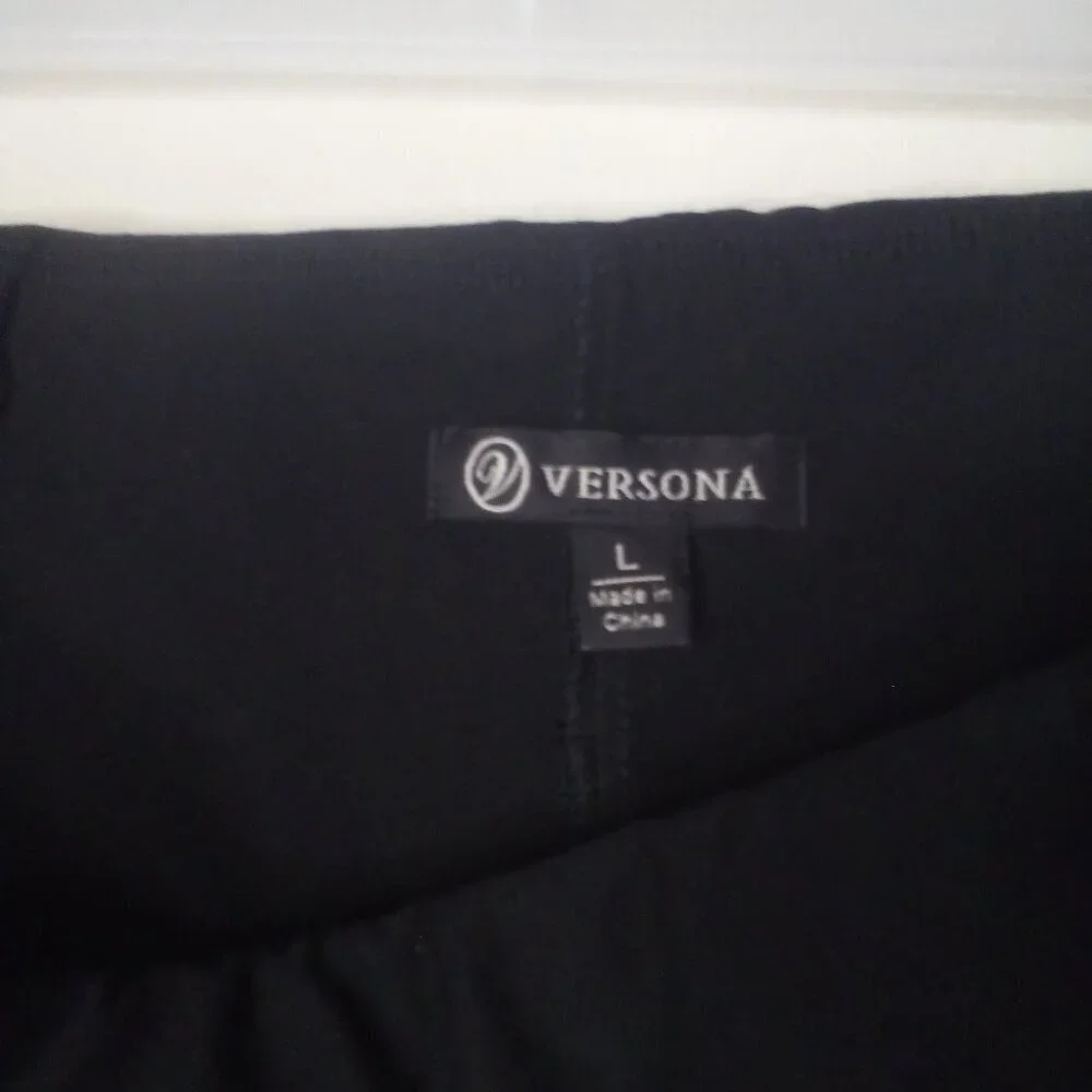 Versona Skort Skirt Women L Pockets Pull On Elastic Active Black
